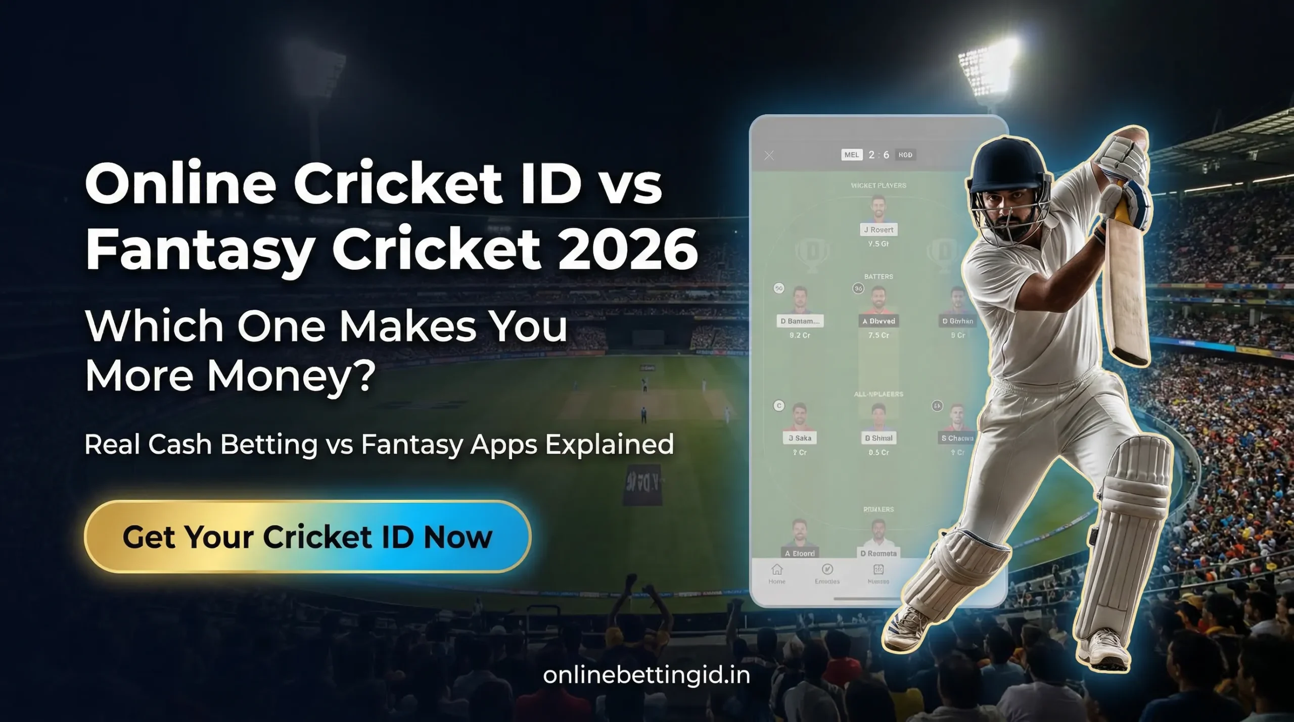 Online Cricket ID vs Fantasy Cricket App
